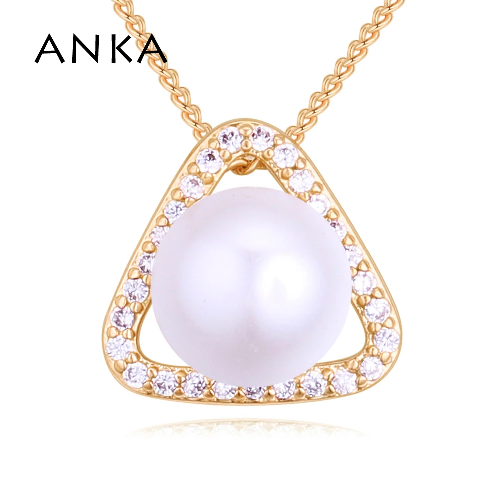 

ANKA promotion luxury pearl for women wholesale cz cubic zirconia pendants necklaces vintage jewelry zirconia pendent #130395