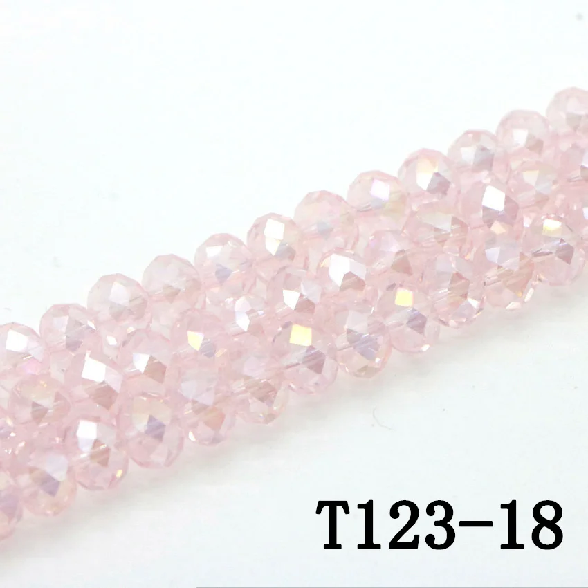 18 Natural Pink Crystal Jade Bead Necklace Bracelet chalcedony DIY fashion woman man general (4)(1)
