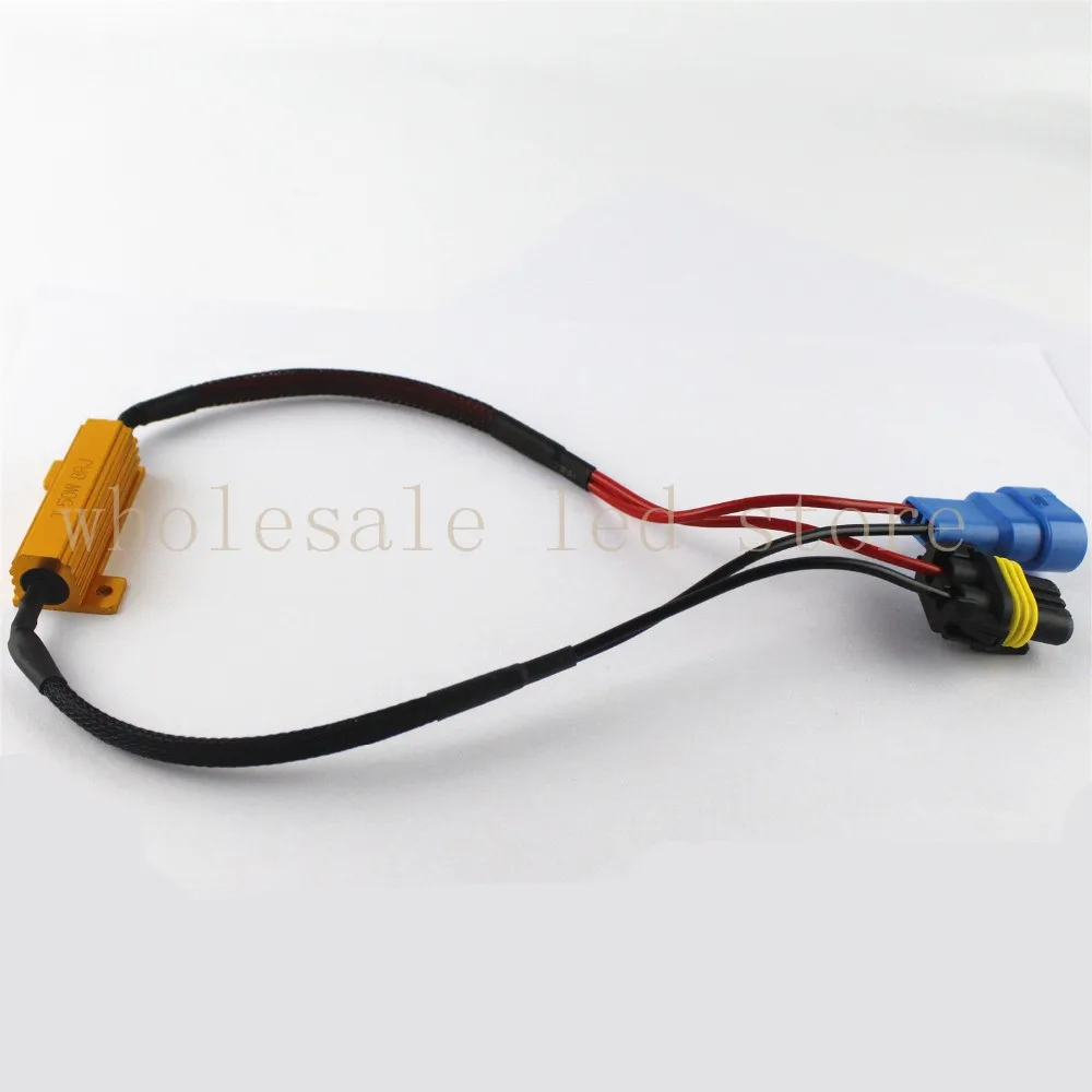 2x-9005-H10-HB3-LED-Fog-Headlight-Light-DRL-No-Error-Load-Resistor-Wiring-Harness-socket (2)