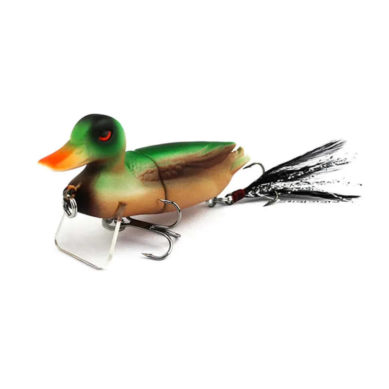 

3D Duck Topwater Fishing Lure Floating Artificial Bait Plopping and Splashing Feet Hard Fishing Tackle