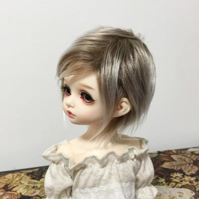 1/3 1/4 1/6 8 10 12 bylthe yosd SD AOD DOD BJD парик MSD Dollfie furwig игрушки куклы woolwig на высоком каблуке 11 см, на высоком каблуке 12 см 18 19cm22cm23cm24cm fw000 - Цвет: coffee white