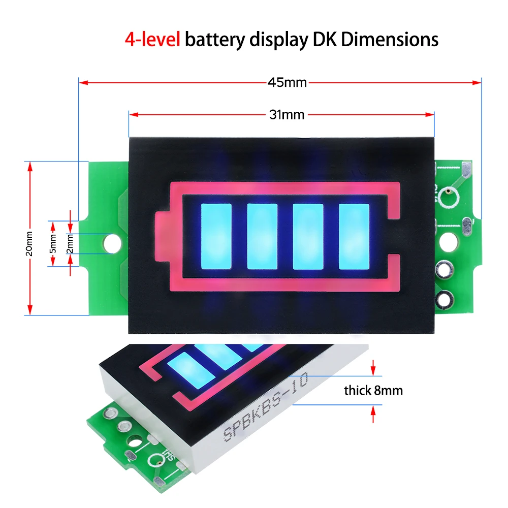 1S 2S 3S 4S индикатор емкости литиевой батареи синий дисплей Тестер питания батареи электромобиля 12 В индикатор питания