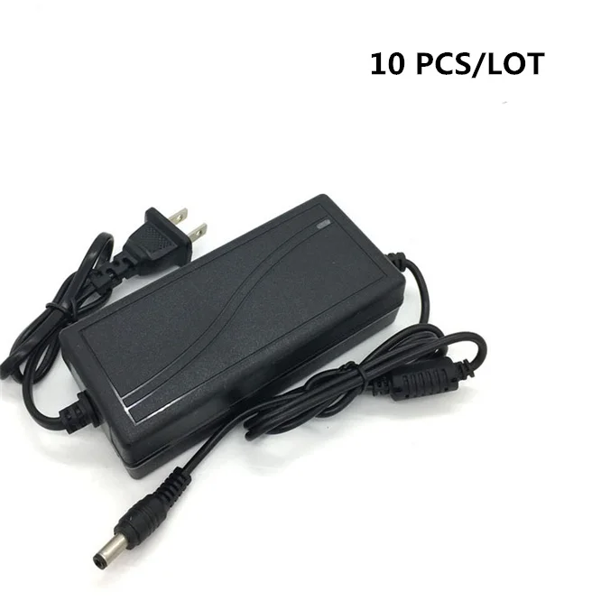 10 PCS/LOT lighting transformers AC 100V - 240V to DC 12V  5A Power Supply Adapter Converter Charger For LED Strip light US Plug ac 100v 240v to dc 24v 1a 2a 3a lighting transformers security monitor power supply adapter converter charger led strip driver