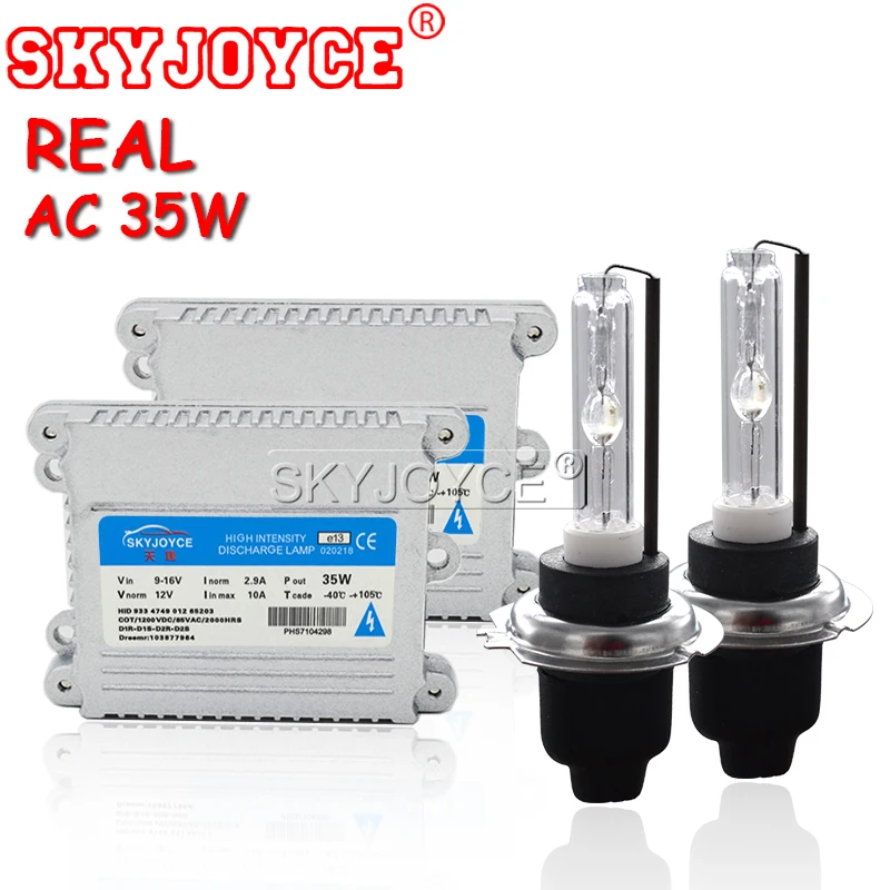 SKYJOYCE 35 Вт ксеноновые фары для автомобиля модернизации Conversion Kit 12V AC тонкий балласт Cnlight H1 H3 H7 H11 4300k 6000k ксеноновых фар, Высокопрочная конструкция лампы