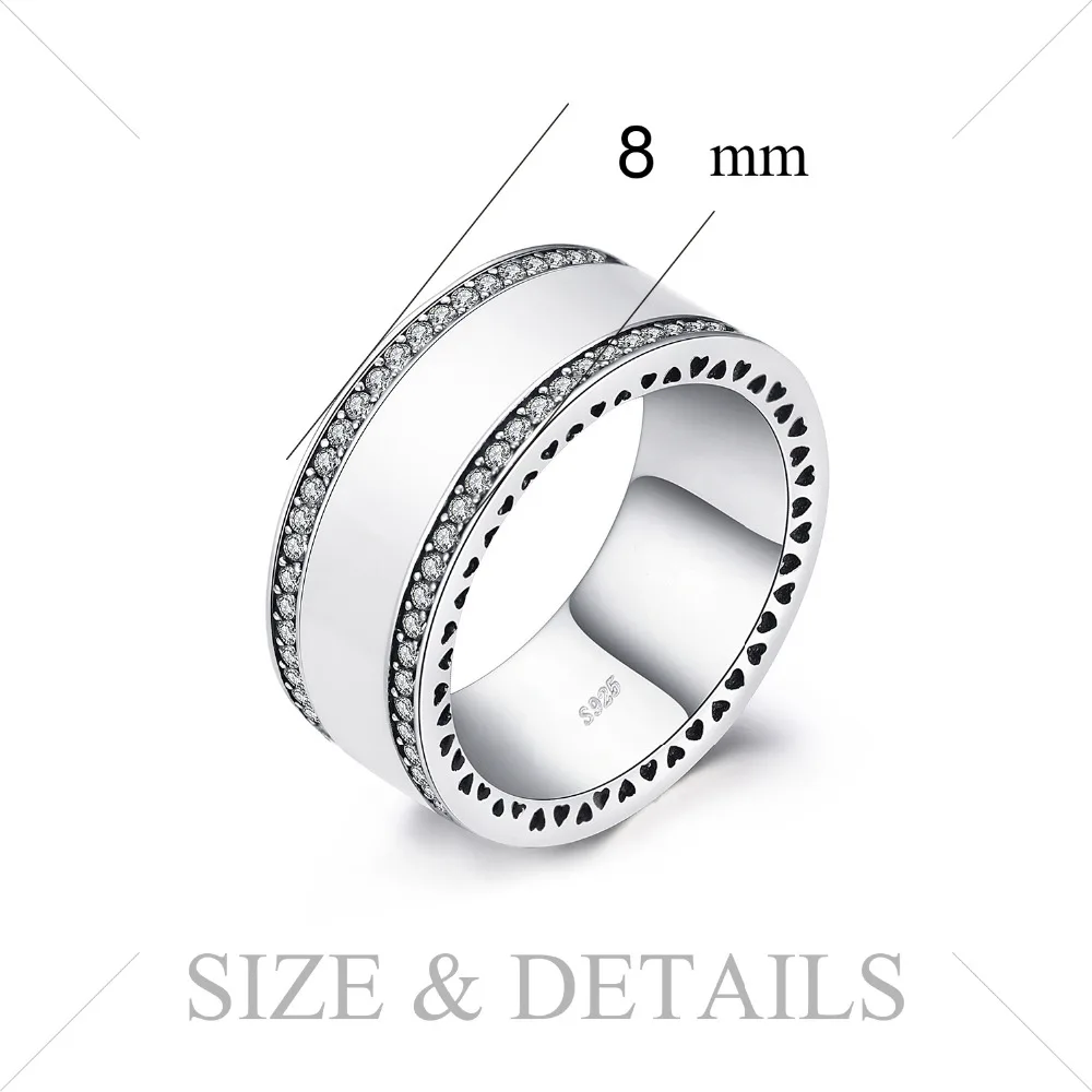 Jewelrypalace 925 пробы серебряные перламутровые сердце себе кольцо для женщин Мода