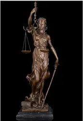 Бесплатно Меди ремесла всемирно известный статуя богини правосудия Западноевропейских скульптура быстро