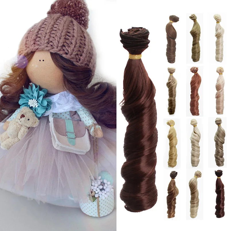 

Apaffa 1psc 15cm Synthetic Hair For Dolls Bjd 1/4 Accessories Wig Hair For Dolls Bjd DIY High Temperature Silk Hair