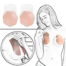 Женские вечерние без бретелек Самоклеющиеся соски для груди, крышка для сосков, силиконовая невидимая подкладка для нижнего белья, пуш-ап бюстгальтер «кролик»