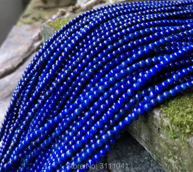 

blue lapis lazuli round 3-10mm 15" for DIY jewelry making loose beads FPPJ wholesale beads nature gem stone