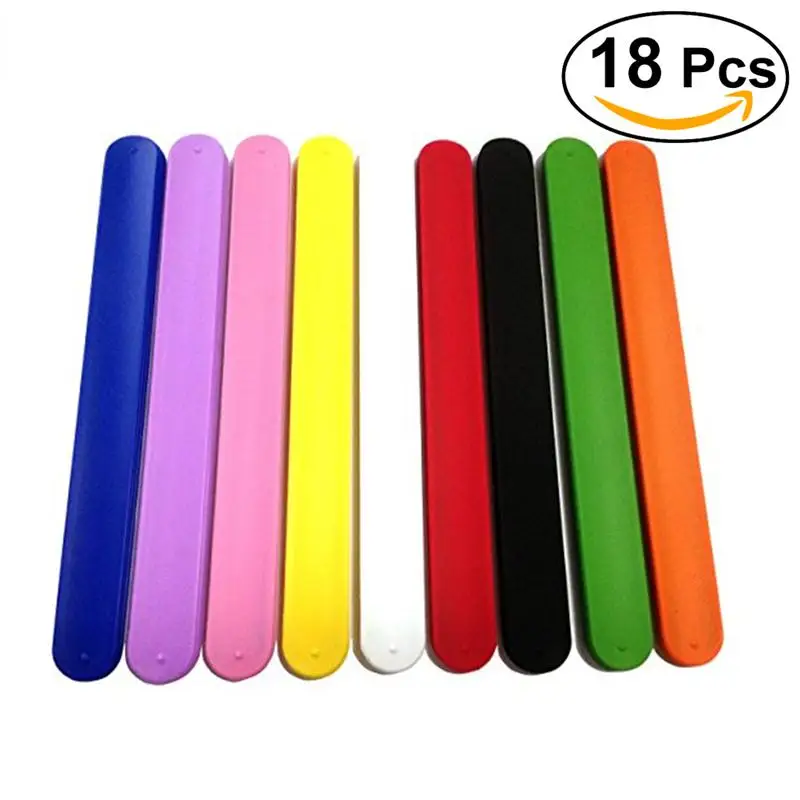 

18 Pcs Slap Bracelets Kids Event Party Favors Supplies Boy Girl Birthday Party Toys Treat Bag Reward Goodie