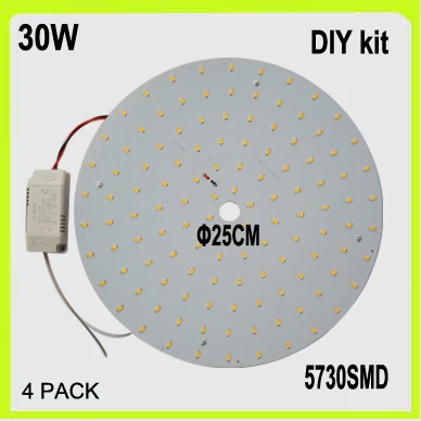 Комплект для творчества 4 упаковки 5730SMD 30 Вт поверхностный монтаж светодиодный