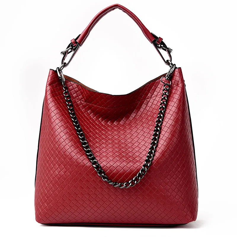

Fashion Designer Handbag for Women Brand Luxury Knitting PU Leather Women bag Women's Messenger bags Female Casual Tote 2018