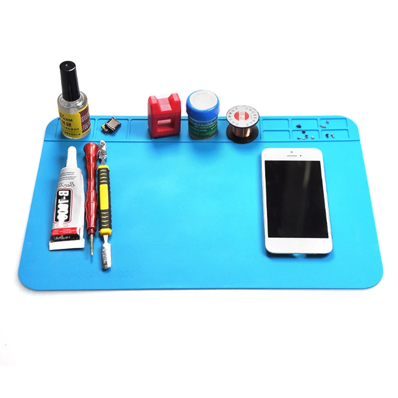

Heat Insulation Working Mat Phone Repair Mat BGA Soldering Station Heat-resistant Silicone Pad Insulator Maintenance Platform