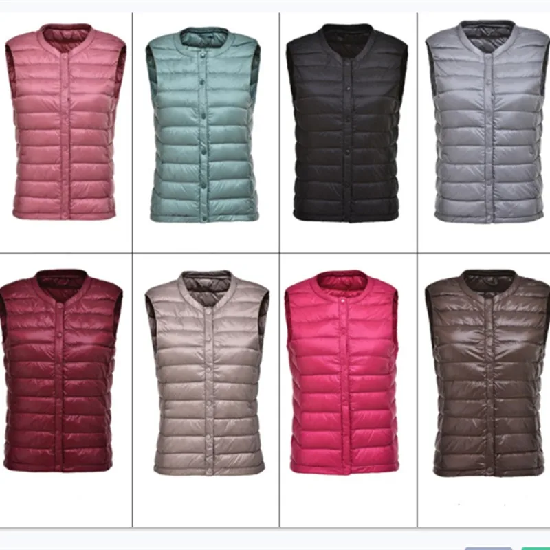 

Female Spring Autumn Outdoors Frivolous Down Inner Vest Climbing Trekking Camping Jogging Woman Light Keep Warm Girl Waistcoat
