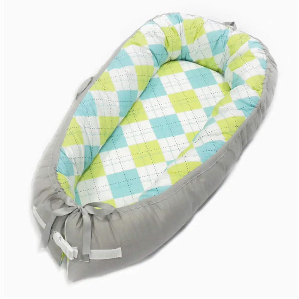 Портативное детское гнездо для кроватки для новорожденных Biomimicry многофункциональная детская дорожная кровать с бампером матрасом - Цвет: PJ3424K
