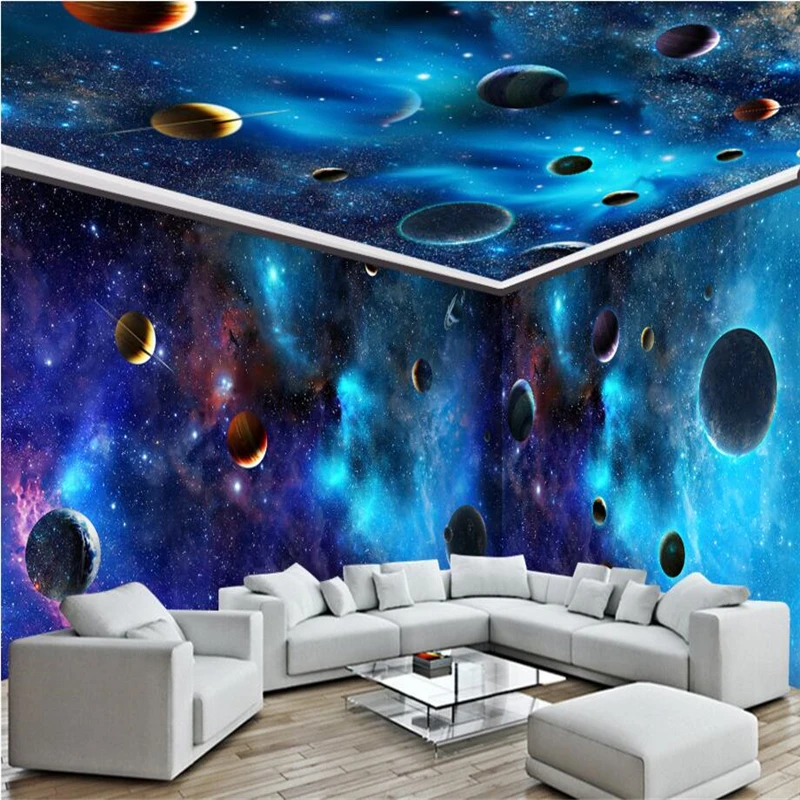 Beibehang スター惑星カスタム写真の壁紙壁 3 D テレビの背景の大壁画 3d 壁紙リビングルームのためのフローリング紙 Wallpapers For Living Room 3d Wallpaperphoto Wallpaper Aliexpress