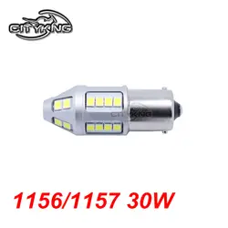 2 шт. X 1156 1157 BA15S BAY15d Led 30smd 30 Вт свет S25 BA15S P21W светодиодные лампы Автостоянка хвост тормоза источник света