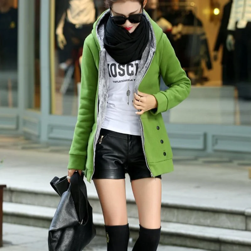 جديد المتناثرة على الحجم هوديس أزياء المرأة الرمز الهاتفي الصلبة مقنعين عارضة الشارع الشهير الأساسية جيوب ضئيلة الصوف بلوزات