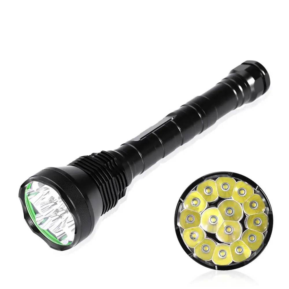 LumiParty Bright 158000lm 15*T6 5Modes Outdoor Waterproof Flashlight Torch,lantern,Camping Light,lamp,Hunting 26650/18650 - Emitting Color: white light