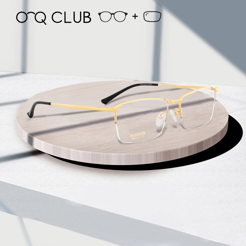 

Titanium Optical Frame Men Semi Rimless Square Myopia Eyewear Male Prescription Glasses Women 2019 Half Myopia Eyewear