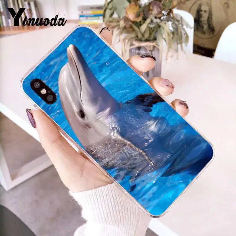 Чехол Yinuoda для iPhone 7 6 X чехол телефона с изображением океана дельфина танцев и