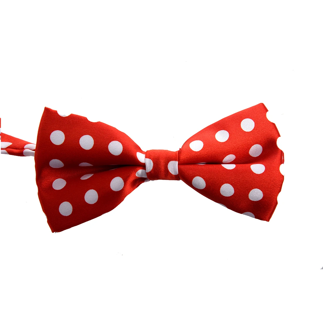 

2017 NEW Red Bottom with White Large Polka Dot Pattern Bow Tie For Men