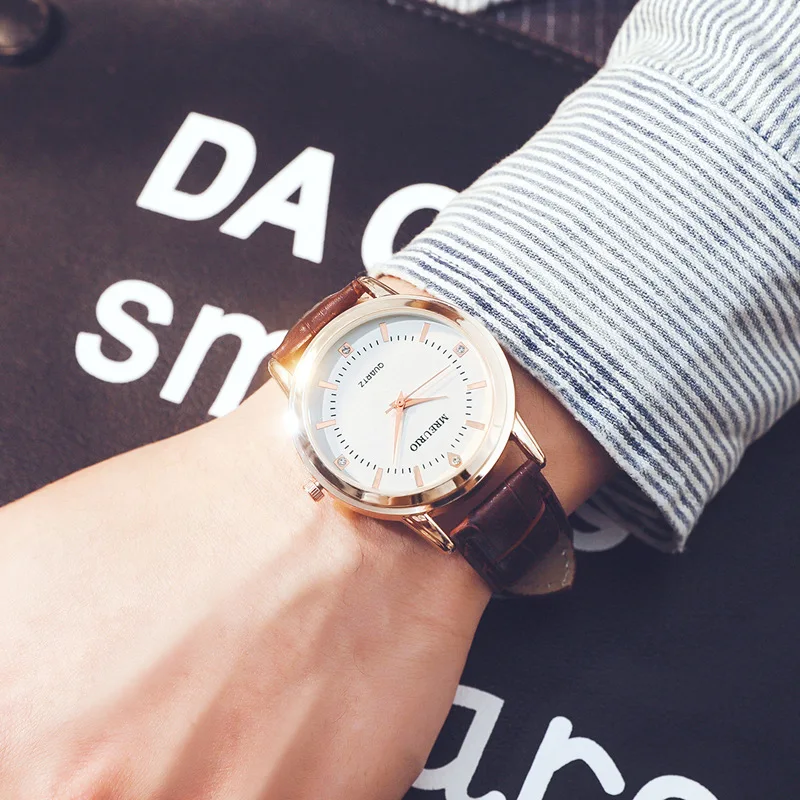 2019 Fashion/luxury Leather women/men couple Watches Simple Elegant Waterproof lover Wristwatches for Gifts Relogios Feminino