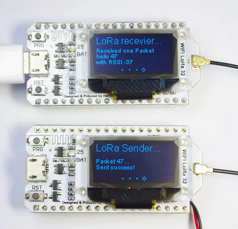 868MHz/915MHz ESP32 SX1276 LoRa 0.96 Inch Blue OLED Display Bluetooth WIFI Lora Kit 32 Module IOT Development Board for Arduino 