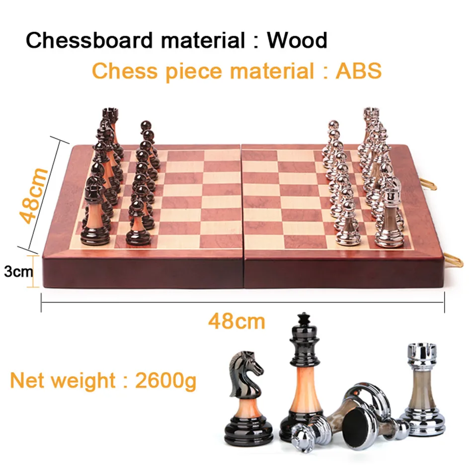 BSTFAMLY деревянный Шахматный набор игра, портативная игра международных шахмат, складная шахматная доска имитация нефрита ABS шахматные фигуры, LA8