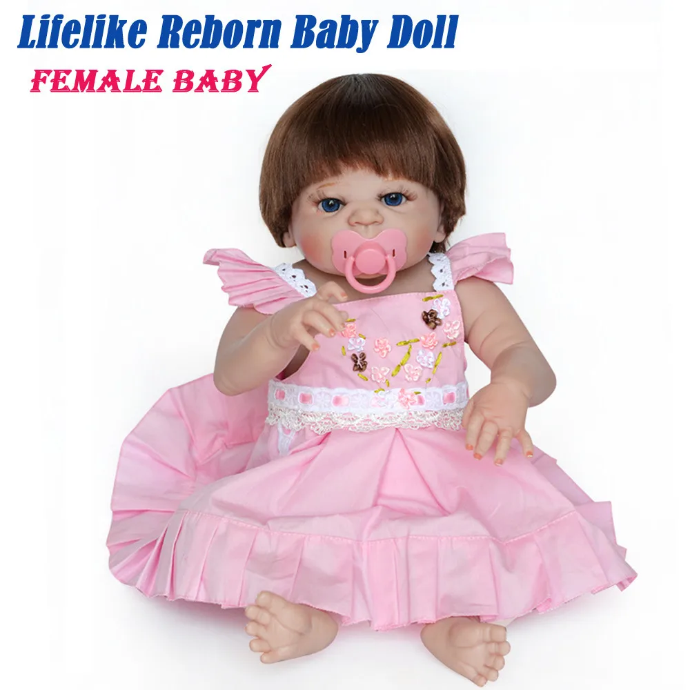 

Baby Full Body Silicone Real Like Newborn Princess 23 Inch KEIUMI Baby Reborn Doll Vinyl For kids Playmate Lifelike 58 cm #40