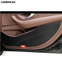 Автомобиль Стайлинг Дверь антиударная площадка наклейка защита двери стиксы углеродного волокна интерьер декоративный коврик для Mercedes Benz e-класс