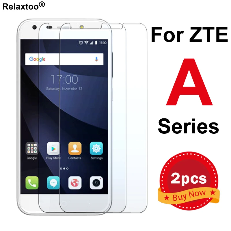

2Pcs Protective glass for zte blade a6 a510 a512 a520 a601 a610 plus a 6 610 510 520 the tempered glas screen protector on film