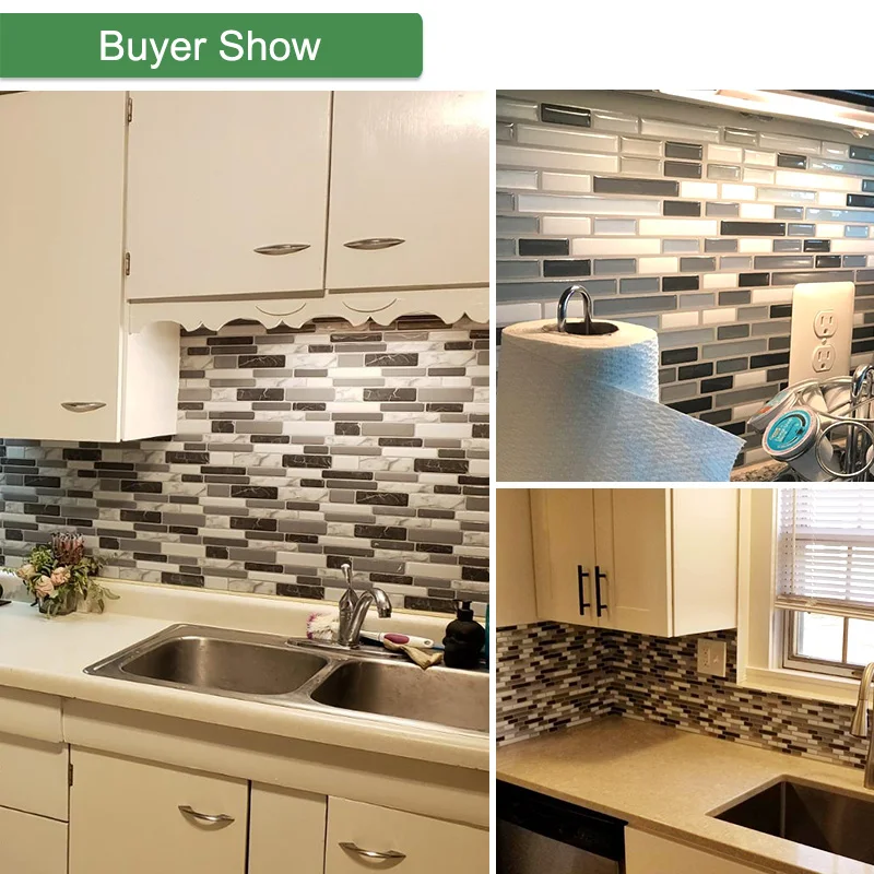 Kaguyahime 10Pcs 3D Crystal Wall Stickers Self Adhesive Mosaic Tiles Waterproof DIY Retro Wallpaper Brick Decor Home 30X30 Kaguyahime 10Pcs 3D Crystal Wall Stickers Self Adhesive Mosaic Tiles Waterproof DIY Retro Wallpaper Brick Decor Home 30X30