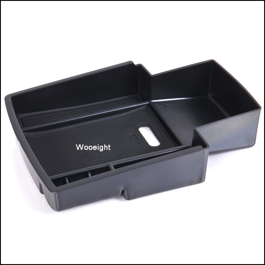 Wooeight For Audi A4 B8 A5 S5 2009-2016 Central Armrest Storage Box Container Holder Tray Black Car-Styling Organizer (3)