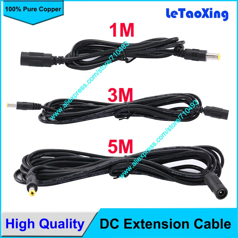 

DC Power Extension Cable DC Jack Female to Male Plug Cable Adapter 1M 3M 5M ( 3FT/10FT/16.4FT ) Extension Cord Connector