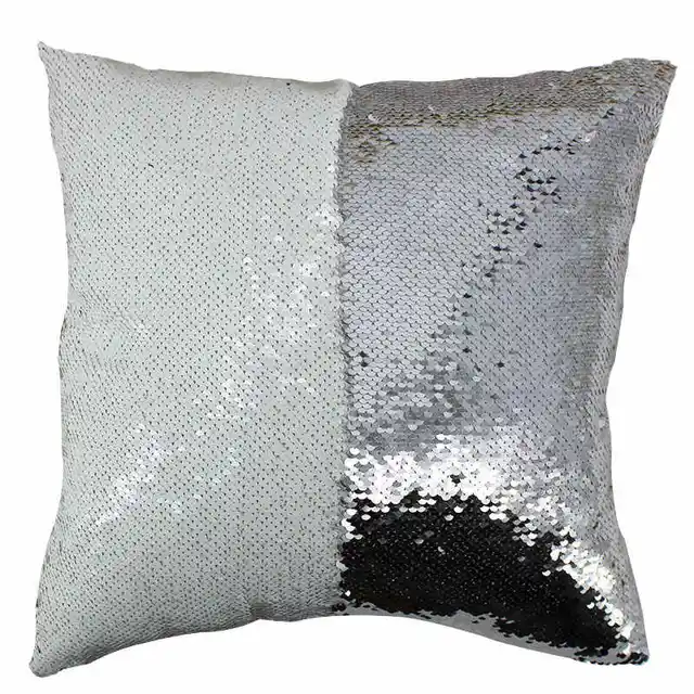 sublimation meditation square cushions home decor sequin pillow cover