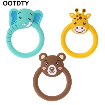 

Baby Teether Pacifier Cartoon Teething Nursing Silicone BPA Free Necklace Toys