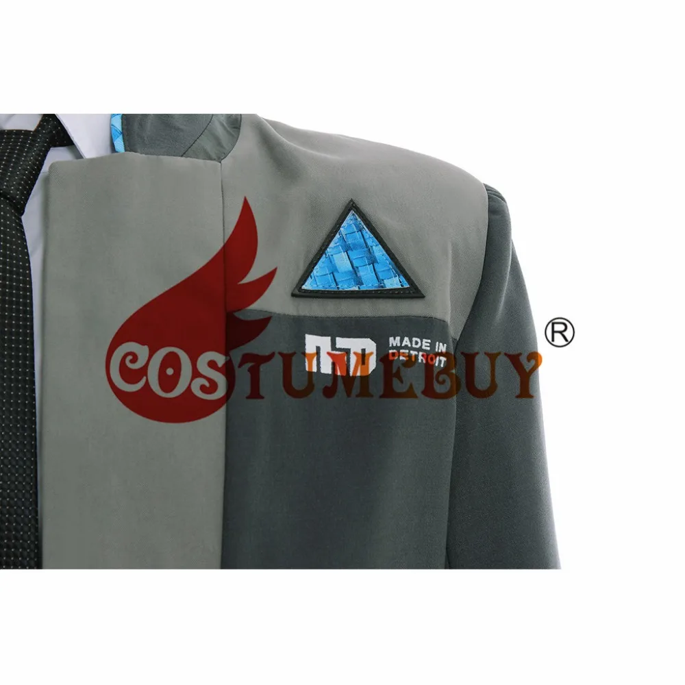 Costumebuy игра Detroit: стать человеком RK800 костюм Коннора костюм для взрослых мужские топ и штаны дерьмо галстуком-бабочкой на Хэллоуин костюм на заказ L920
