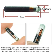 500 шт./лот 2,12 мм 134,2 кГц ISO FDX-B животных собак домашних животных микрочипы транспондер животных Id