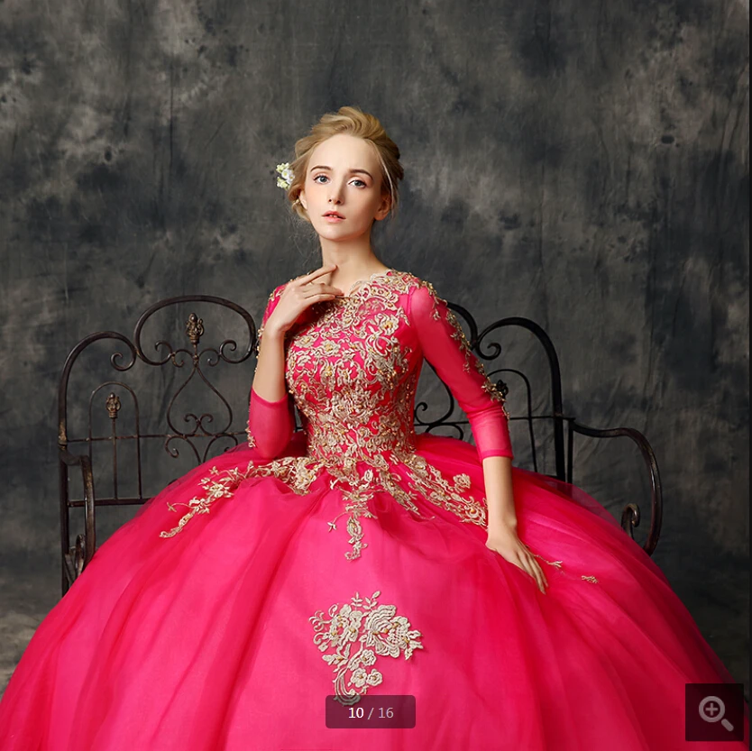 Robe de Mariage ярко-синий красный бальный наряд 3/4 рукав скромный мусульманский женское платье для выпускного аппликационные жемчужины для кружева торжественные платья для выпускного