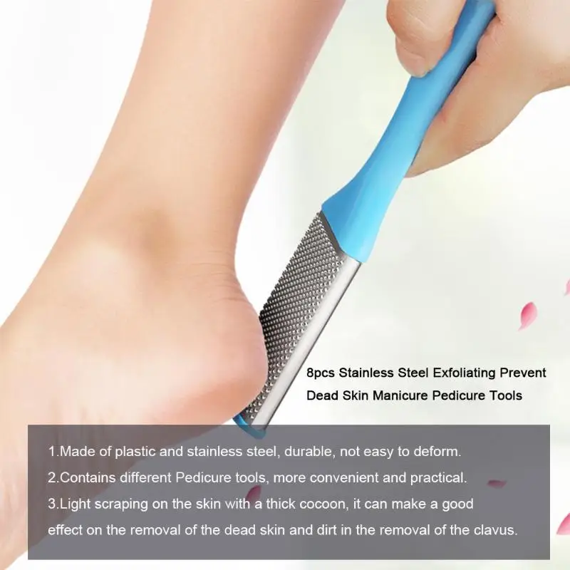 8 unids/set máquina de pedicura herramienta de manicura para el cuidado de los pies exfoliante previene la piel muerta manicura de los pies 8 unids/set máquina de pedicura herramienta de manicura para el cuidado de los pies exfoliante previene la piel muerta manicura de los pies