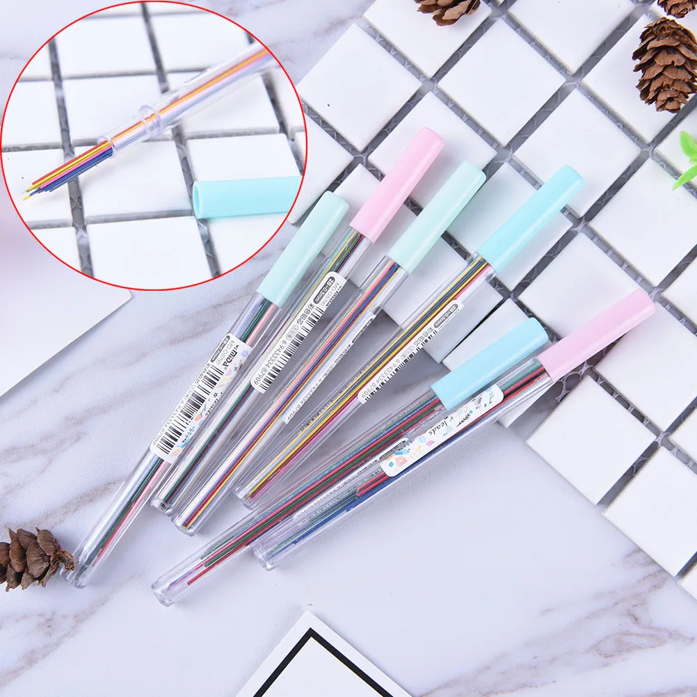 24Pcs/2 Boxes Pencil Refill 0.5/0.7mm HB New Automatic Pencil Style Mechanical Pencils Kids Gift Stationery 11cm Random color