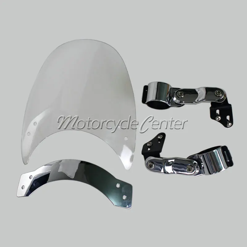 Wind Deflectors Windshield Windscreen For 1987 1999 Harley Softail Custom FXSTC Dyna Convertible