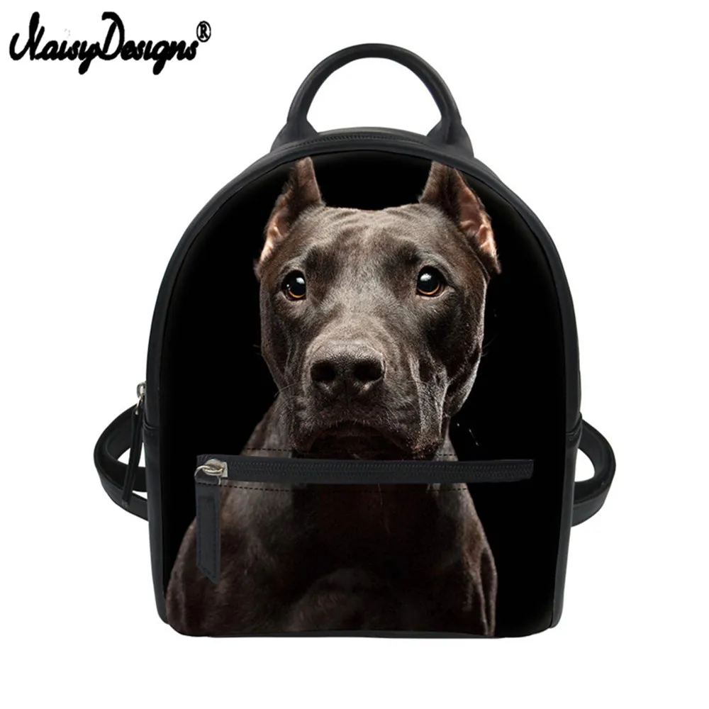 Noisydesigns черный рюкзак 3d яму Бульдог Прохладный плеча рюкзак мини из искусственной кожи женственный собак школьные рюкзаки Sac Dos Femme