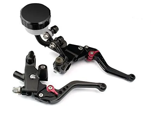 

Front Brake Clutch Short Levers Master Cylinder Fluid Reservoir Set Fit For TRIUMPH Street Triple 675