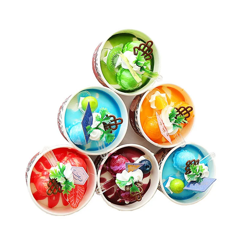 6 pcs gelato Artificiale di simulazione cibo per la torta negozio festa di natale della decorazione della decorazione della casa di visualizzazione della finestra puntelli Studio di schizzo