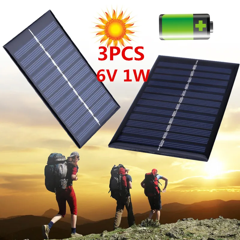 

Solar Panel 1W 6V DIY for Chargers Mini Battery Light Cell Phone Power