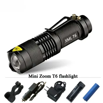 

Portable Lighting Flashlight charge Mini cree xml t6 led flashlight hunting camping light lampe torche Zoom lanterna flash light