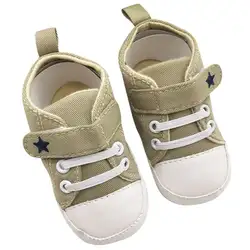 WEIXINBUY/детская обувь для маленьких девочек и мальчиков, обувь с мягкой подошвой для кроватки, Нескользящие парусиновые кроссовки, обувь для