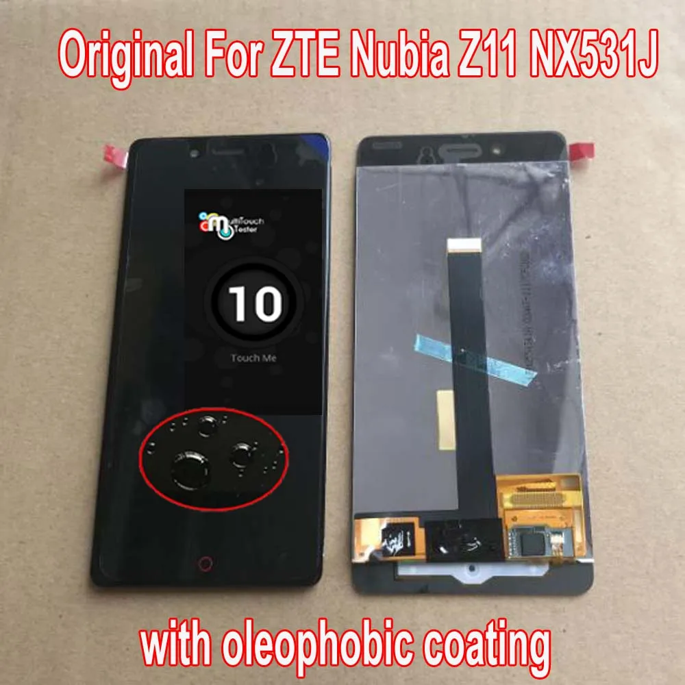 Оригинальное черно-белое золото Стекло для zte Nubia Z11 NX531J ЖК-дисплей 10 Сенсорная